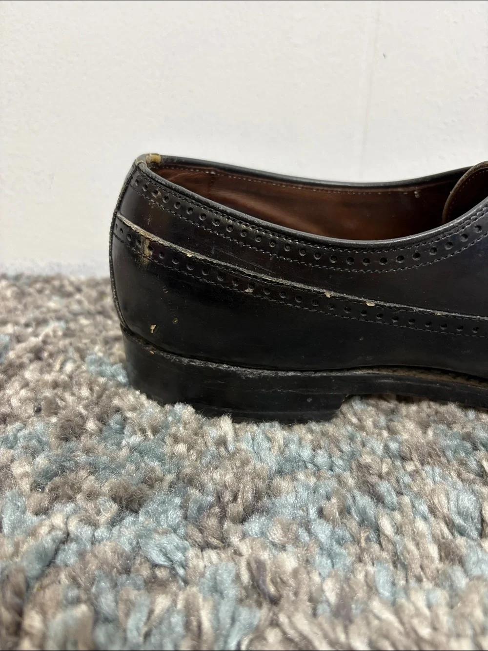 Allen Edmonds Shoes Mens 10 C Richmond Leather Oxford Wingtip Brogue Office